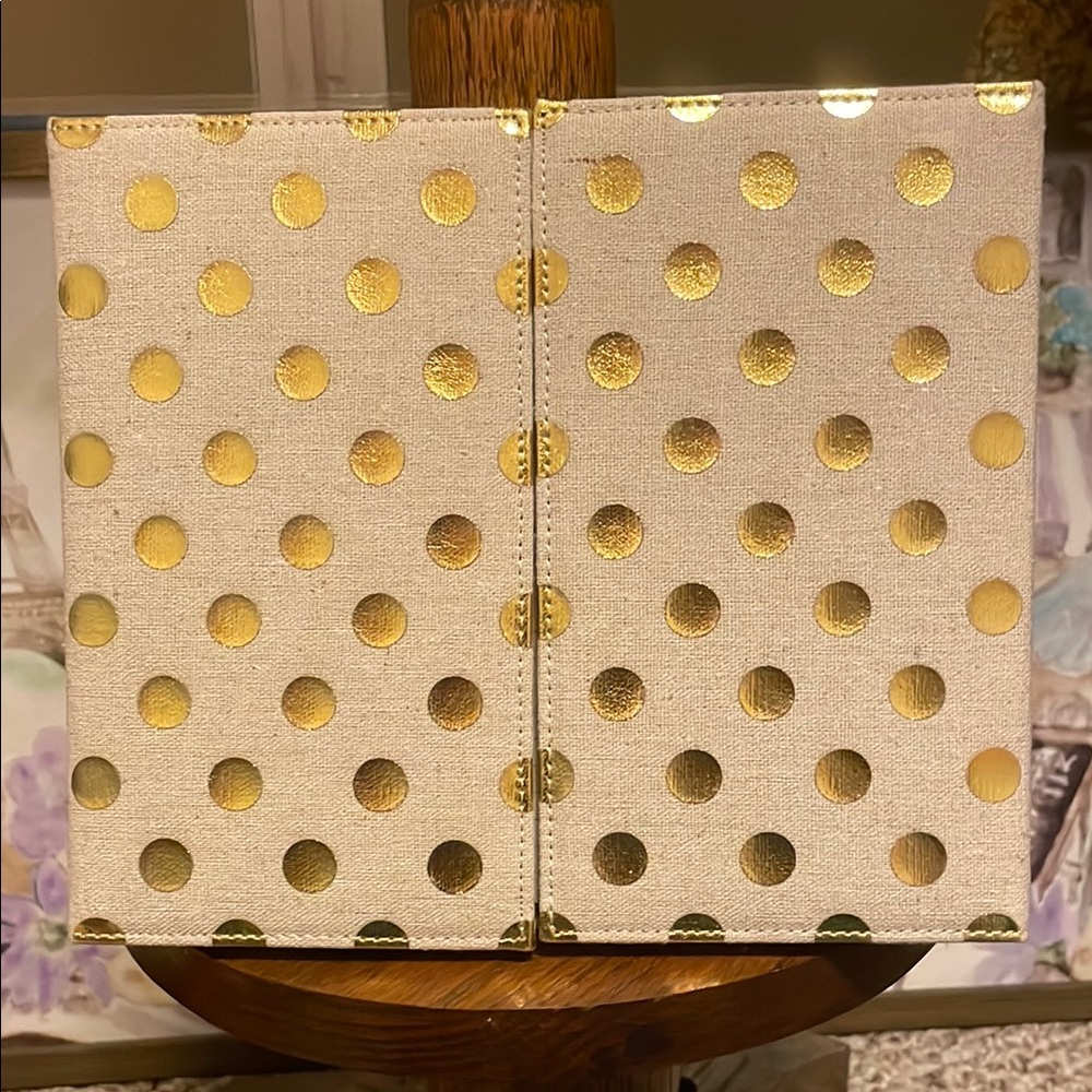 Kate Spade Gold Dot Canvas Planner